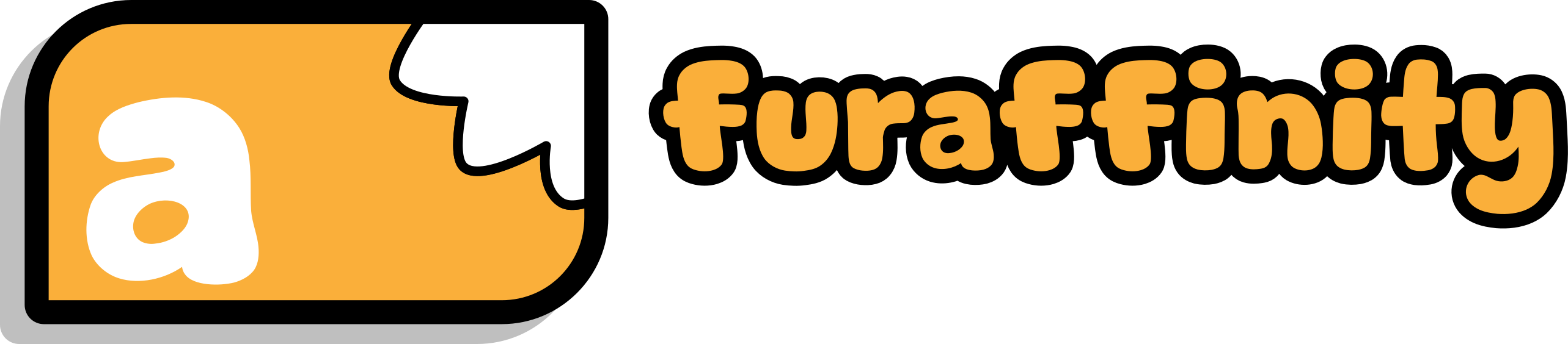 furaffinity old logo made by adrian, with the website name beside it